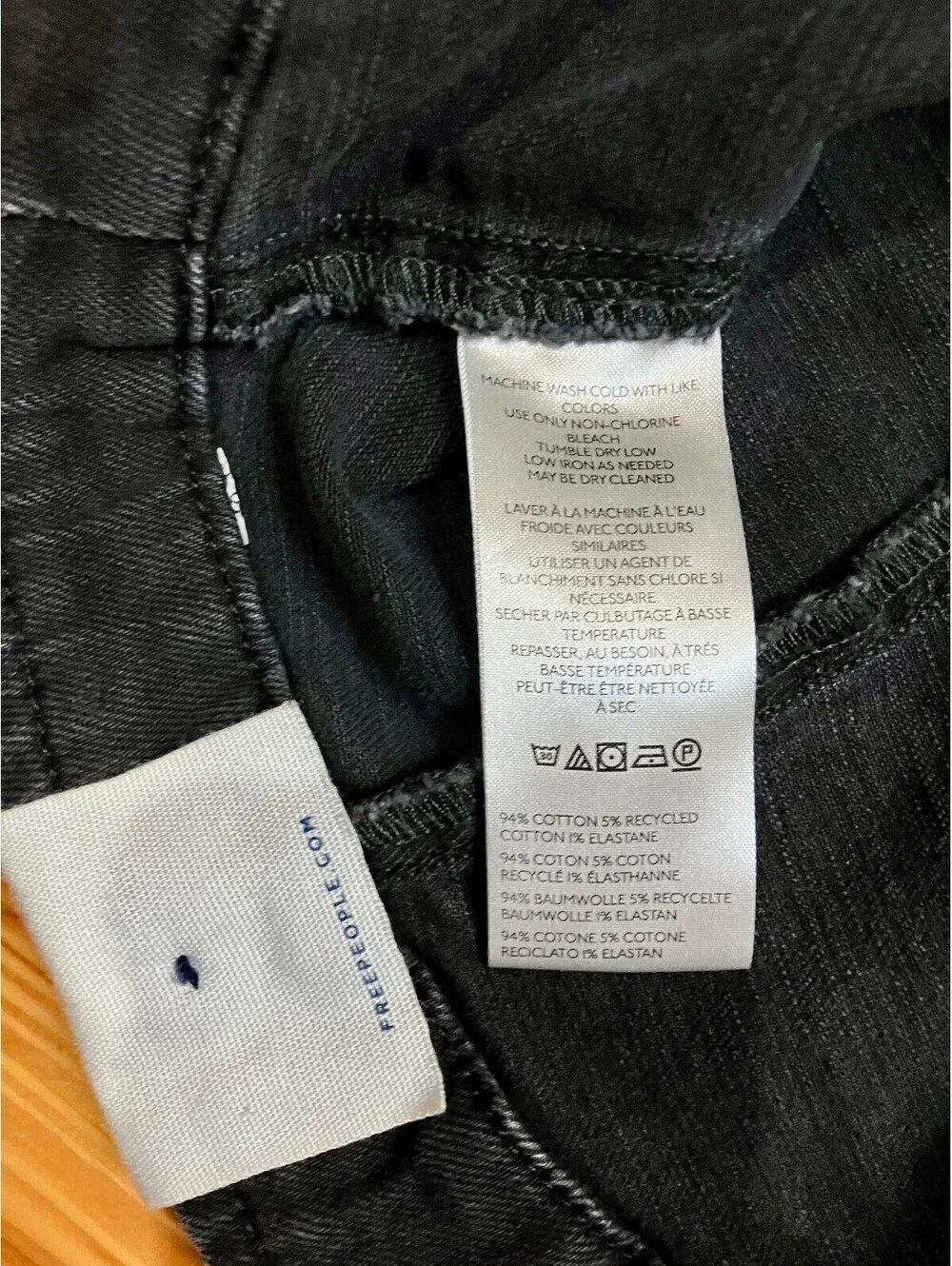 NWT We The Free People Black Denim Micro Shorts High Waist Booty Y2K Festival XL